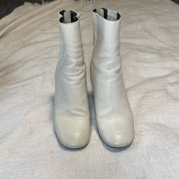 AllSaints White Leather Booties - Picture 2 of 4